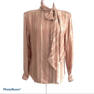 Vtg New Christian Dior Silk Blouse 8